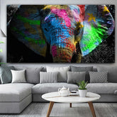 Toile - Elephant Color Bomb
